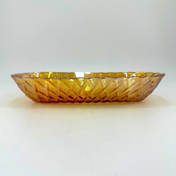 Vintage Indiana Glass Marigold Carnival Glass Iridescent 10" Serving Bowl - Picture 3 of 7